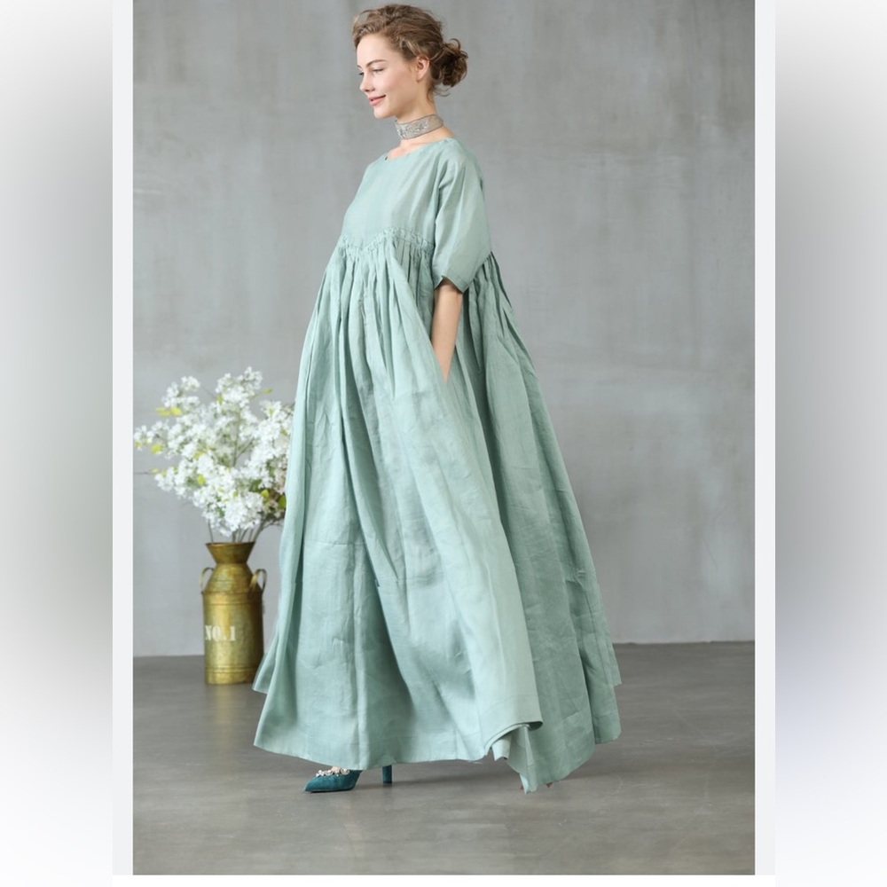 Linennaive linen naive Linen princess Maxi Dress Missing brand and care tag S/M